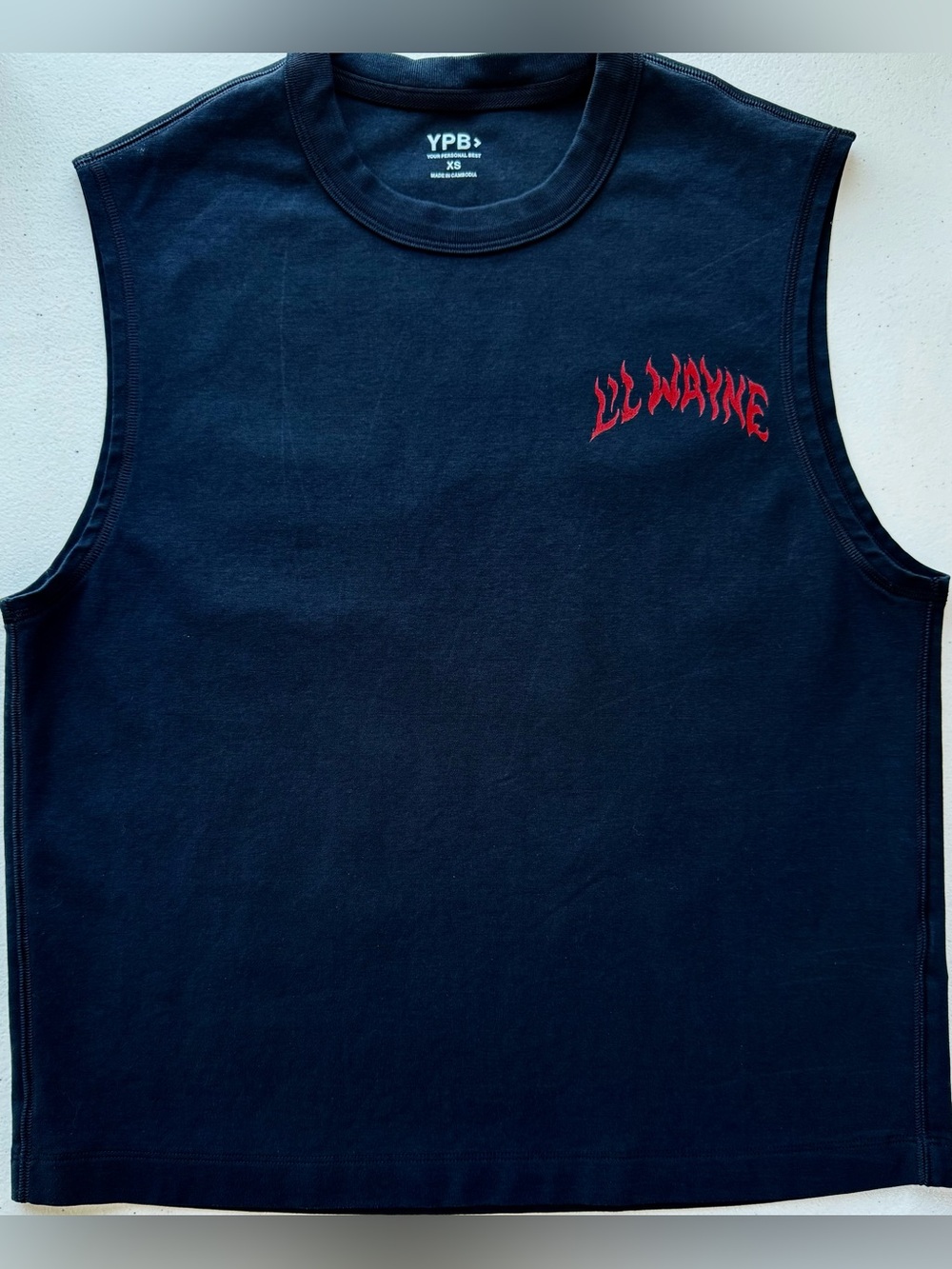 YPB Abercrombie Lil Wayne Graphic Muscle Tank Black Sleeveless XS